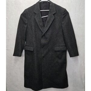 Vintage STANLEY BLACKER Mens Size 44R Trench Double Breasted  Wool Coat Overcoat